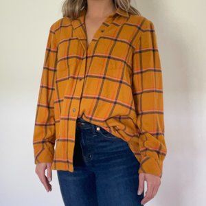 Madewell Flannel Oversized Ex-Boyfriend Shirt